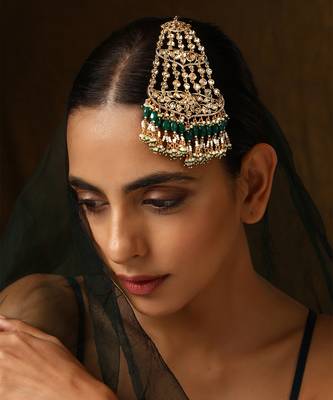Green gold tone polki passa 1