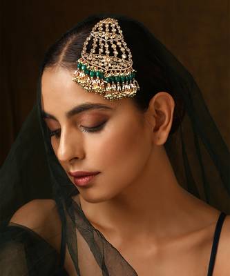 Green gold tone polki passa 3