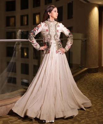 Ivory chanderi silk embroidered jacket 2