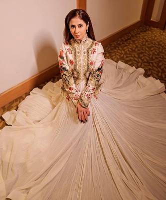 Ivory chanderi silk embroidered jacket 3