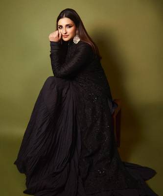 Black embroidered long jacket 1