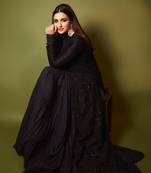 Black embroidered long jacket