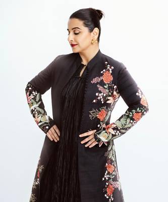 Black matka silk long jacket 4