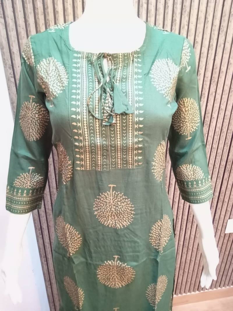 Women Olive Green Kurta Set with Palazzos
