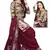 Unstitched printed crepe kurta & patiyala dress material with top, bottom & dupatta