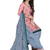 Unstitched printed crepe kurta & patiyala dress material with top, bottom & dupatta