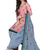 Unstitched printed crepe kurta & patiyala dress material with top, bottom & dupatta