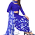 Unstitched printed crepe kurta & patiyala dress material with top, bottom & dupatta
