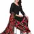 Unstitched printed crepe kurta & patiyala dress material with top, bottom & dupatta
