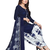 Unstitched printed crepe kurta & patiyala dress material with top, bottom & dupatta