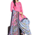 Unstitched printed crepe kurta & patiyala dress material with top, bottom & dupatta