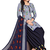 Unstitched printed crepe kurta & patiyala dress material with top, bottom & dupatta