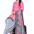 Unstitched printed crepe kurta & patiyala dress material with top, bottom & dupatta