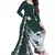 Unstitched printed crepe kurta & patiyala dress material with top, bottom & dupatta