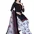 Unstitched printed crepe kurta & patiyala dress material with top, bottom & dupatta