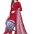Unstitched printed crepe kurta & patiyala dress material with top, bottom & dupatta
