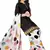 Unstitched printed crepe kurta & patiyala dress material with top, bottom & dupatta