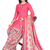 Unstitched printed crepe kurta & patiyala dress material with top, bottom & dupatta