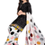 Unstitched printed crepe kurta & patiyala dress material with top, bottom & dupatta
