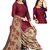 Unstitched printed crepe kurta & patiyala dress material with top, bottom & dupatta