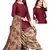 Unstitched printed crepe kurta & patiyala dress material with top, bottom & dupatta