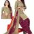 Unstitched printed crepe kurta & patiyala dress material with top, bottom & dupatta