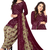 Unstitched printed crepe kurta & patiyala dress material with top, bottom & dupatta
