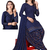 Unstitched printed crepe kurta & patiyala dress material with top, bottom & dupatta