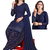 Unstitched printed crepe kurta & patiyala dress material with top, bottom & dupatta