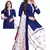 Unstitched printed crepe kurta & patiyala dress material with top, bottom & dupatta