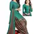 Unstitched printed crepe kurta & patiyala dress material with top, bottom & dupatta