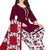 Unstitched printed crepe kurta & patiyala dress material with top, bottom & dupatta