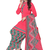 Unstitched printed crepe kurta & patiyala dress material with top, bottom & dupatta