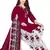 Unstitched printed crepe kurta & patiyala dress material with top, bottom & dupatta