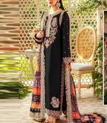 Black georgette pakistani salwar suit with dupatta