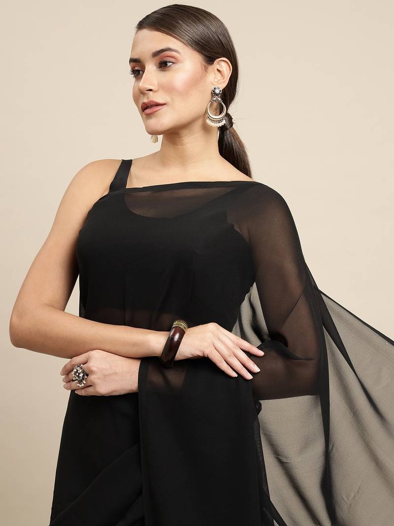 The 1-Minute Saree Luxurious Georgette With Matching Blouse Piece