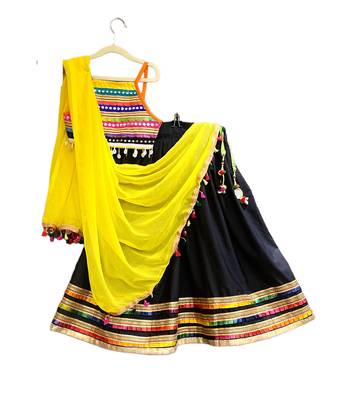 Aglare Kids embroidered ,cotton ethnic Lehenga choli for small girls,.Multi 4