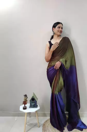 Green Dyed Ready To Wear Saree Unstitched Blouse Piece