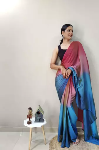 Pink Dyed Ready To Wear Saree Unstitched Blouse Piece