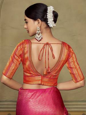 Multicolor Silk Woven Readymade Blouse 2