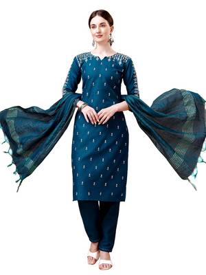 Morpich White Thread Embroidered Kurta Set 1