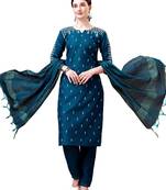 Morpich White Thread Embroidered Kurta Set