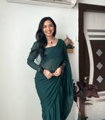 The 1-Minute Saree Luxurious Georgette With Matching Blouse Piece
