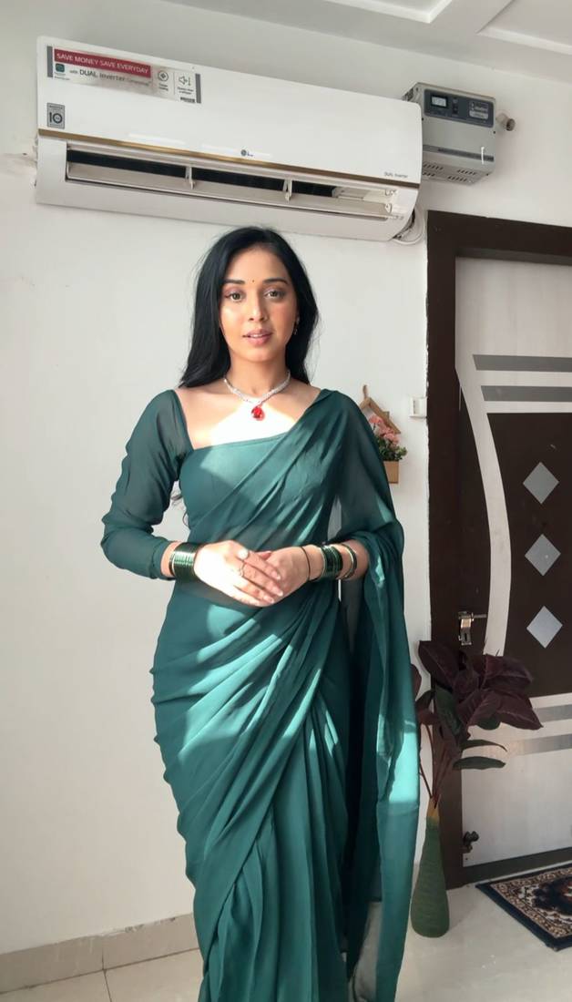 The 1-Minute Saree Luxurious Georgette With Matching Blouse Piece