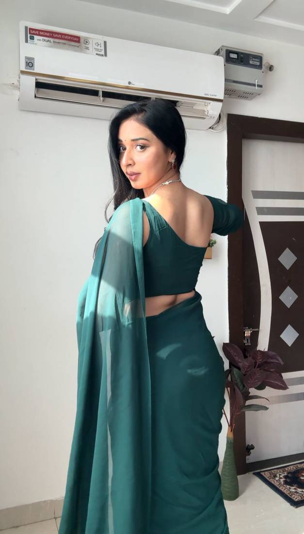 The 1-Minute Saree Luxurious Georgette With Matching Blouse Piece