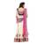 White embroidered net unstitched lehenga-choli
