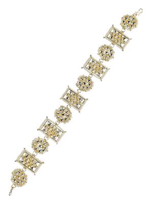 Rajasthani kundan pearl bridal mathapatti sheeshphool 2