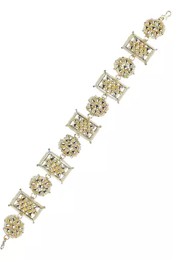 Rajasthani kundan pearl bridal mathapatti sheeshphool