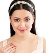 Pearl multistrand white kundan mathapatti sheeshphool