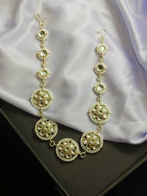 Kundan flower mathapatti sheeshphool 3